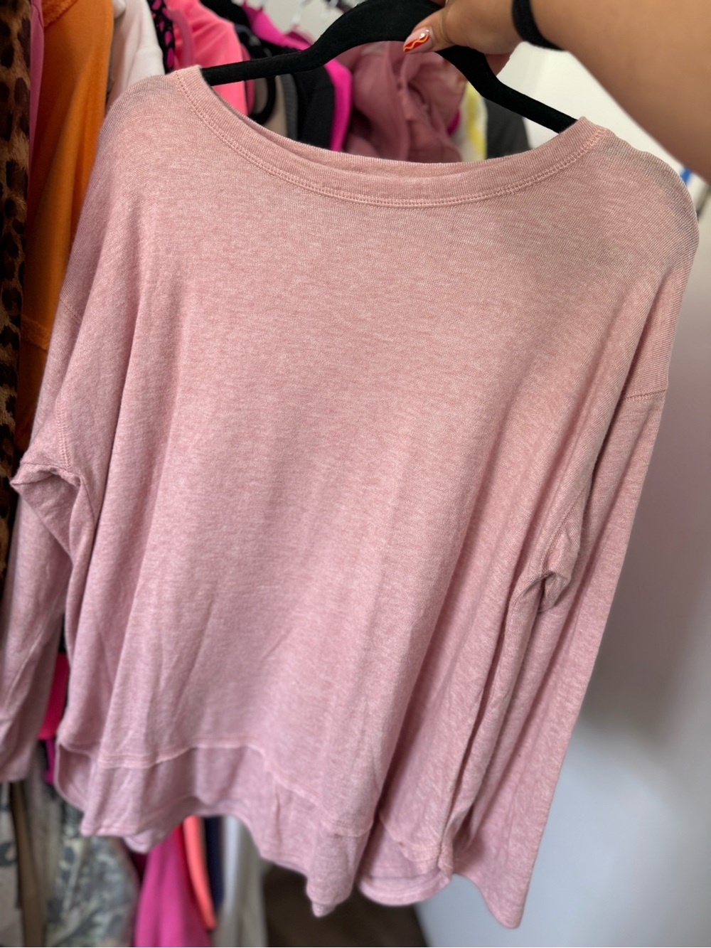 JODIFL Dusty Pink Lightweight Women's Pullover Sweatshirt